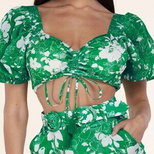 Tammy's Green Floral Top